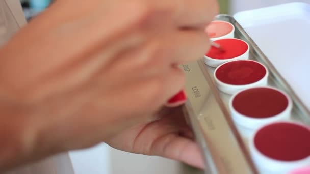 Cosmética profesional para maquillaje — Vídeo de stock