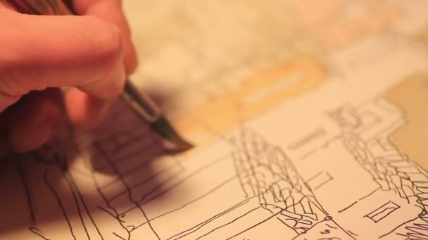 Artiste professionnel travaillant sur le paysage 