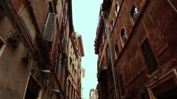 罗马的图案老街道 — 图库视频影像