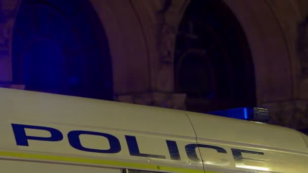 Polisi Cahaya di Malam hari — Stok Video