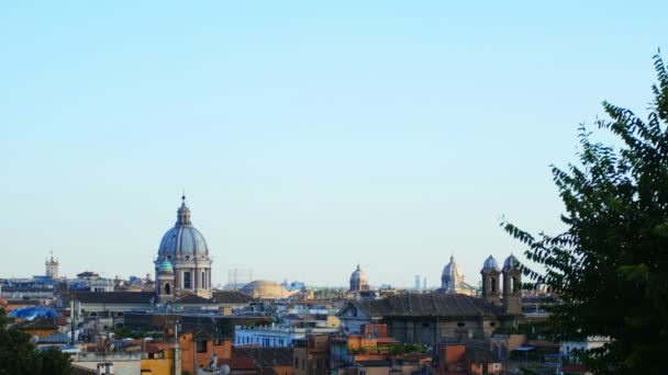 Vue de Rome depuis le Gianicolo : monuments, ville, histoire, horizon, paysage — Video