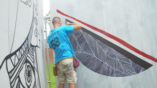 Festival de arte de rua e graffiti — Vídeo de Stock