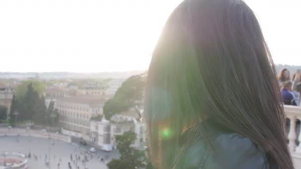 Jeune touriste à Rome — Video