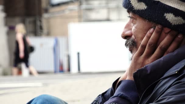 在街上无家可归者 — 图库视频影像