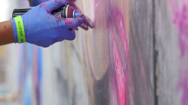 Festival de arte urbano y graffiti — Vídeos de Stock