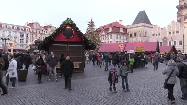 Natal waktu di Praha — Stok Video