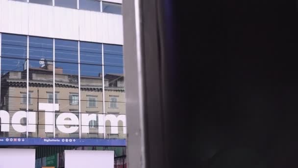 Vista de la estación de tren Termini en Roma, Italia — Vídeos de Stock