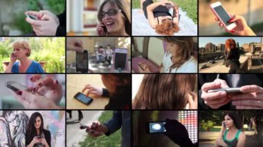 Akıllı telefon veya cep telefonu kullanarak iş kadınları