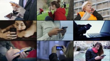 İnsanların hayatlarında teknolojisiyle Multiscreen