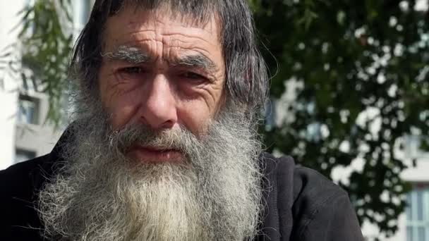 老人无家可归的人 — 图库视频影像