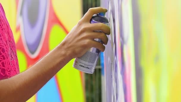 Kunst en graffiti straatfestival — Stockvideo