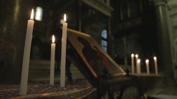 Церкви обітниці свічки — стокове відео