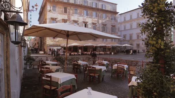 Piazza di Santa Maria in Trastevere — Video Stock