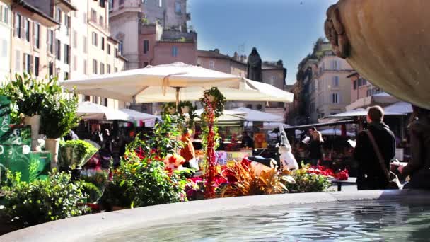 Open-Air-Markt in Rom — Stockvideo