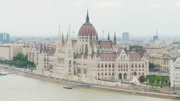 Encantadora y romántica vista de budapest — Vídeo de stock