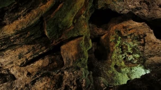 Piękno jaskini Cueva de los Verdes (Lanzarote) — Wideo stockowe