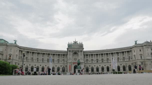 Pałac Hofburg, jednego z największych symboli Austrii dziedzictwa — Wideo stockowe