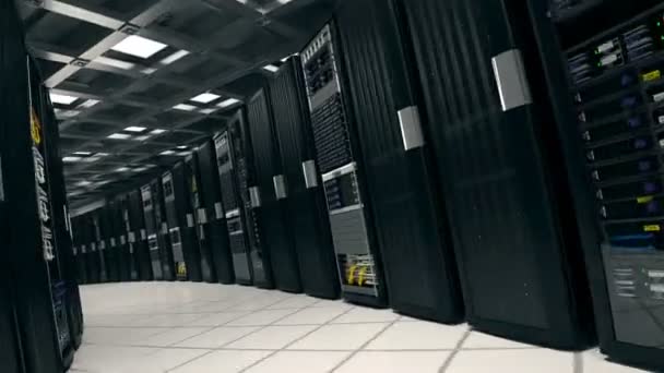 Moderna Sala Data Center Data Center Server — Video Stock
