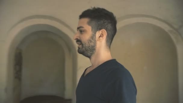 Psihoza Mania Omul Psihotic Disperă Simtă Prins Capcană — Videoclip de stoc