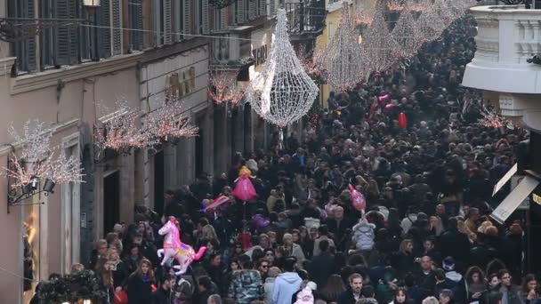 Roma centro nel periodo delle vendite — Video Stock