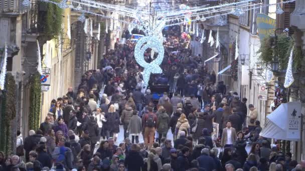 Rome city center in the period of sales — Stock Video