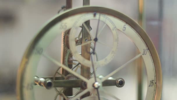 Gears of an antique clock — Stock Video