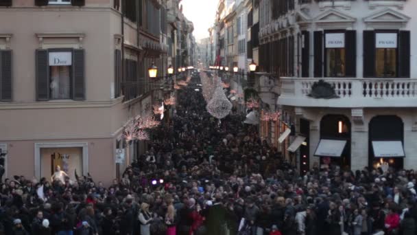 Rome centre-ville dans la période des ventes — Video