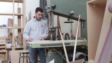 woodworker şerit testere - marangoz infactory-dolly ile ahşap testere ile kesme
