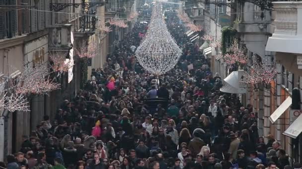 Roma centro de la ciudad en el período de ventas — Vídeos de Stock