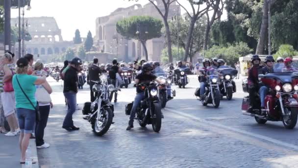 Harley Davidson Motorcycle Bikers Parade — Stok Video