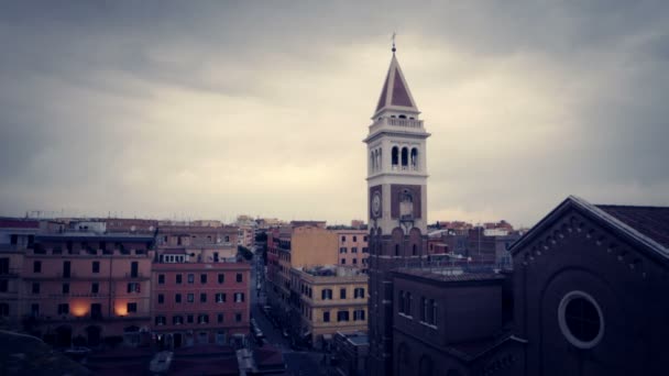 Telhados no distrito universitário de Roma — Vídeo de Stock