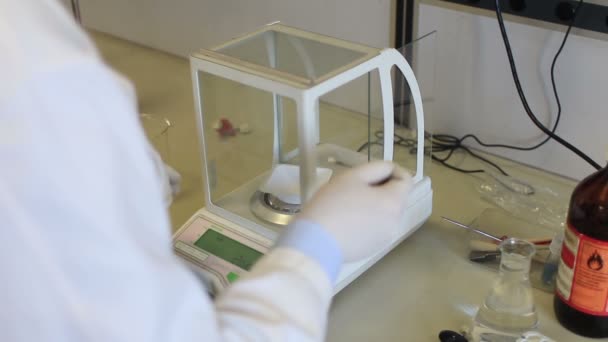 Genetik laboratuarında çalışan scentist — Stok video