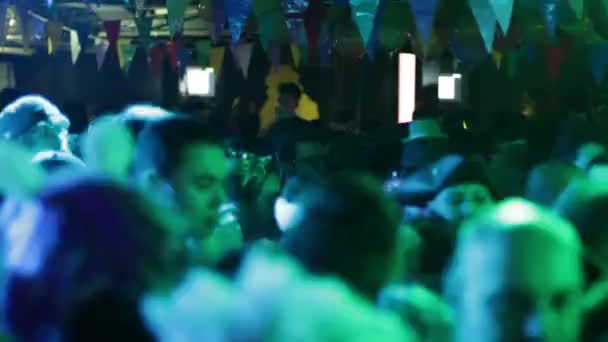 Crowd partying and dancing — Stock Video