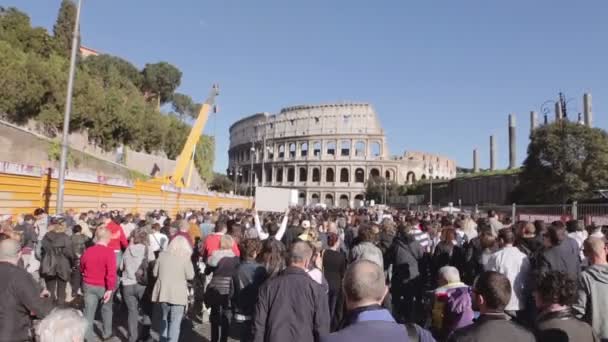 Демонстрация центра Рима — стоковое видео