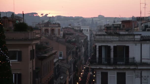 Roma durante o pôr do sol — Vídeo de Stock