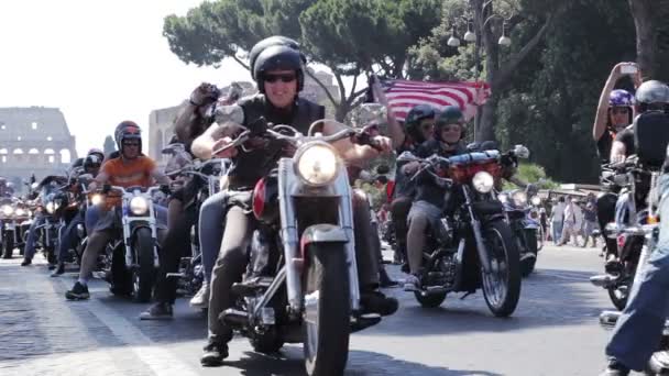 Harley Davidson Motorcycle Bikers Parade — Stok Video