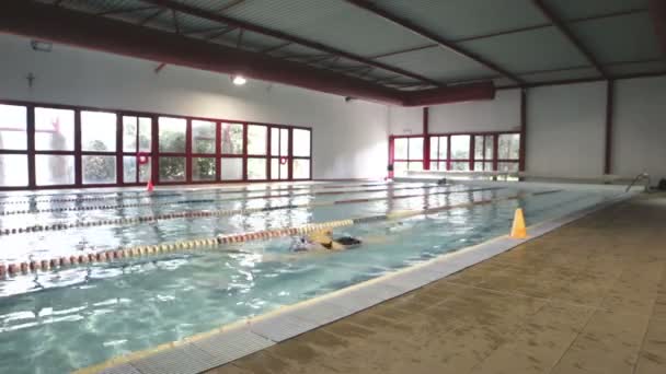 一个女运动员游泳自由泳 — 图库视频影像