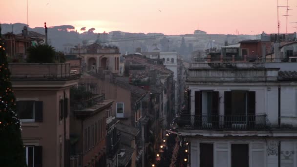 Rome podczas zachodu słońca — Wideo stockowe