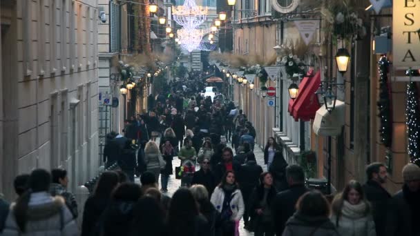 Roma centro nel periodo delle vendite — Video Stock