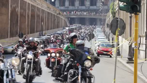 ハーレー Davidson のオートバイ バイク パレード — ストック動画