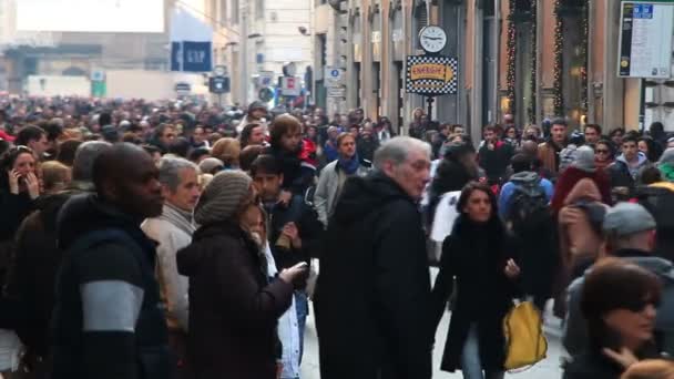 Centrum města Řím v období prodeje — Stock video