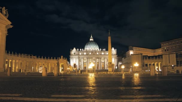 St Peters Katedrali, Roma - timelapse — Stok video
