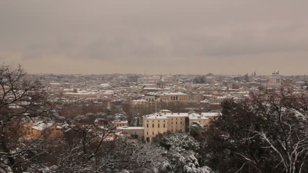 Rom under snön — Stockvideo