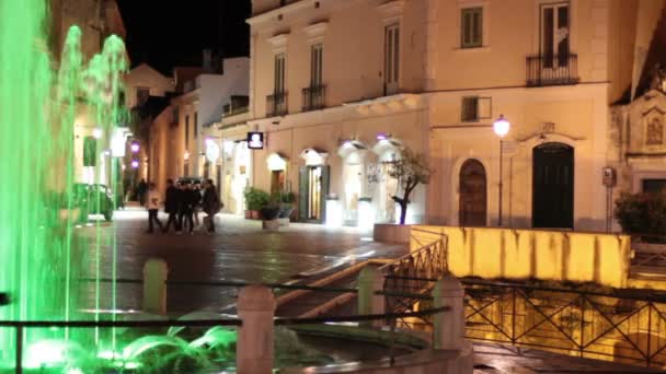 Matera Fontanna: światła fontanna w Włochy — Wideo stockowe