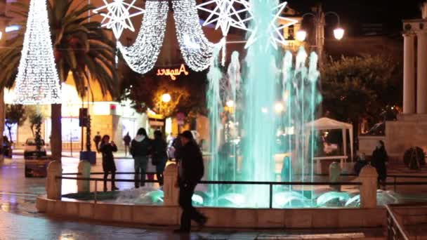 Weihnachten in der italienischen Stadt — Stockvideo