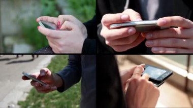 Akıllı telefon - multiscreen holding eller
