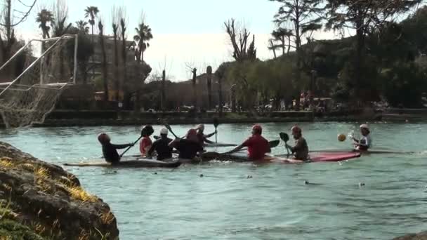 Torneo de polo canoa — Vídeos de Stock