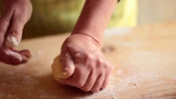 Woman preparing homemade pasta — Stock Video