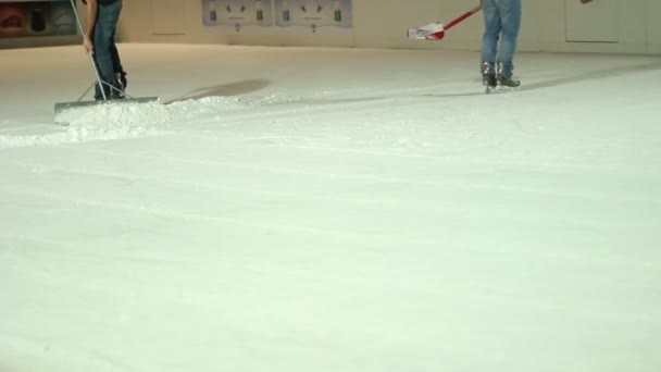 Foule de patineurs sur glace — Video