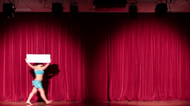 Teatro cortina vermelho — Vídeo de Stock